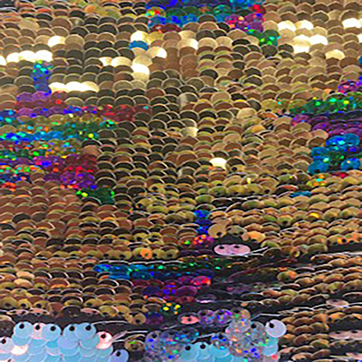 Reversible Star Sequin Flex Polyester Spandex Fabric | Spandex Palace
