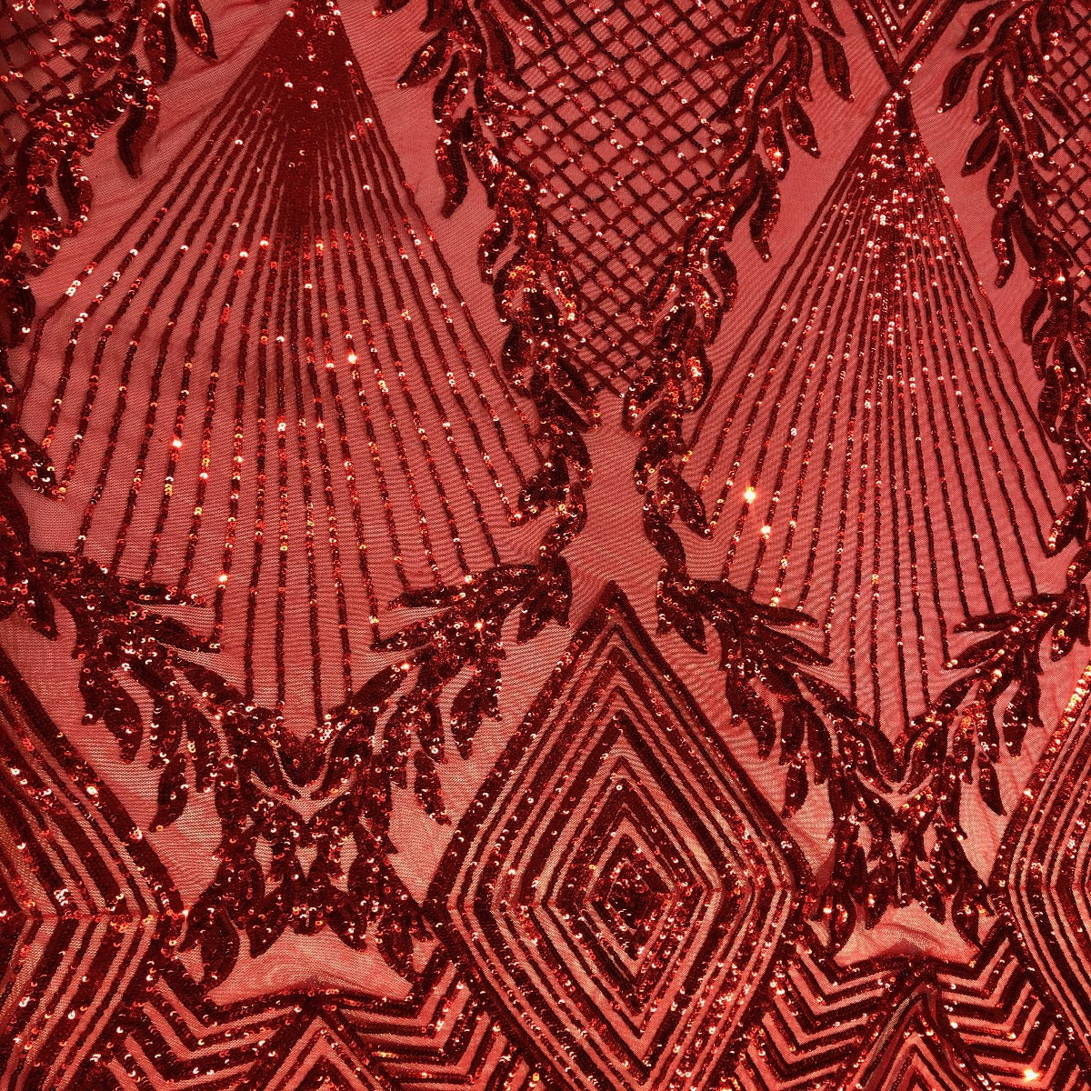 Alpica Geometric Stretch Sequins Fabric