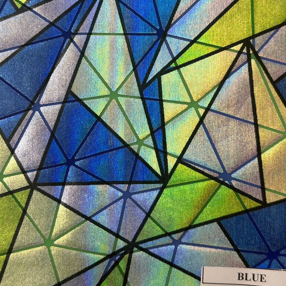 Triangle 4-Way Multi Radiant Foil Poly Stretch Fabric | Spandex Palace