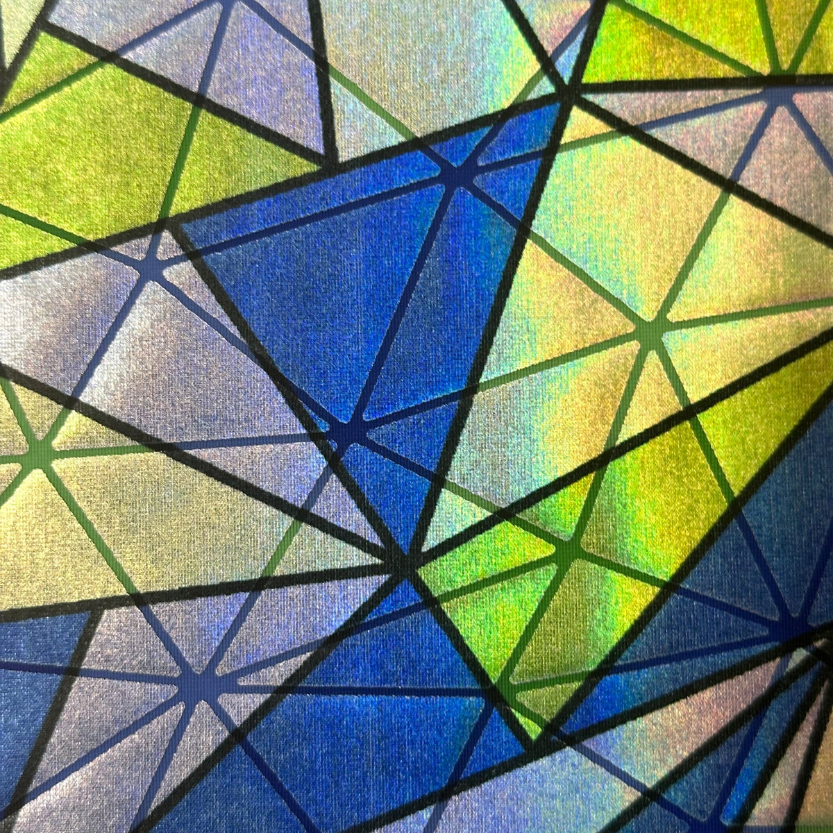 Triangle 4-Way Multi Radiant Foil Poly Stretch Fabric | Spandex Palace