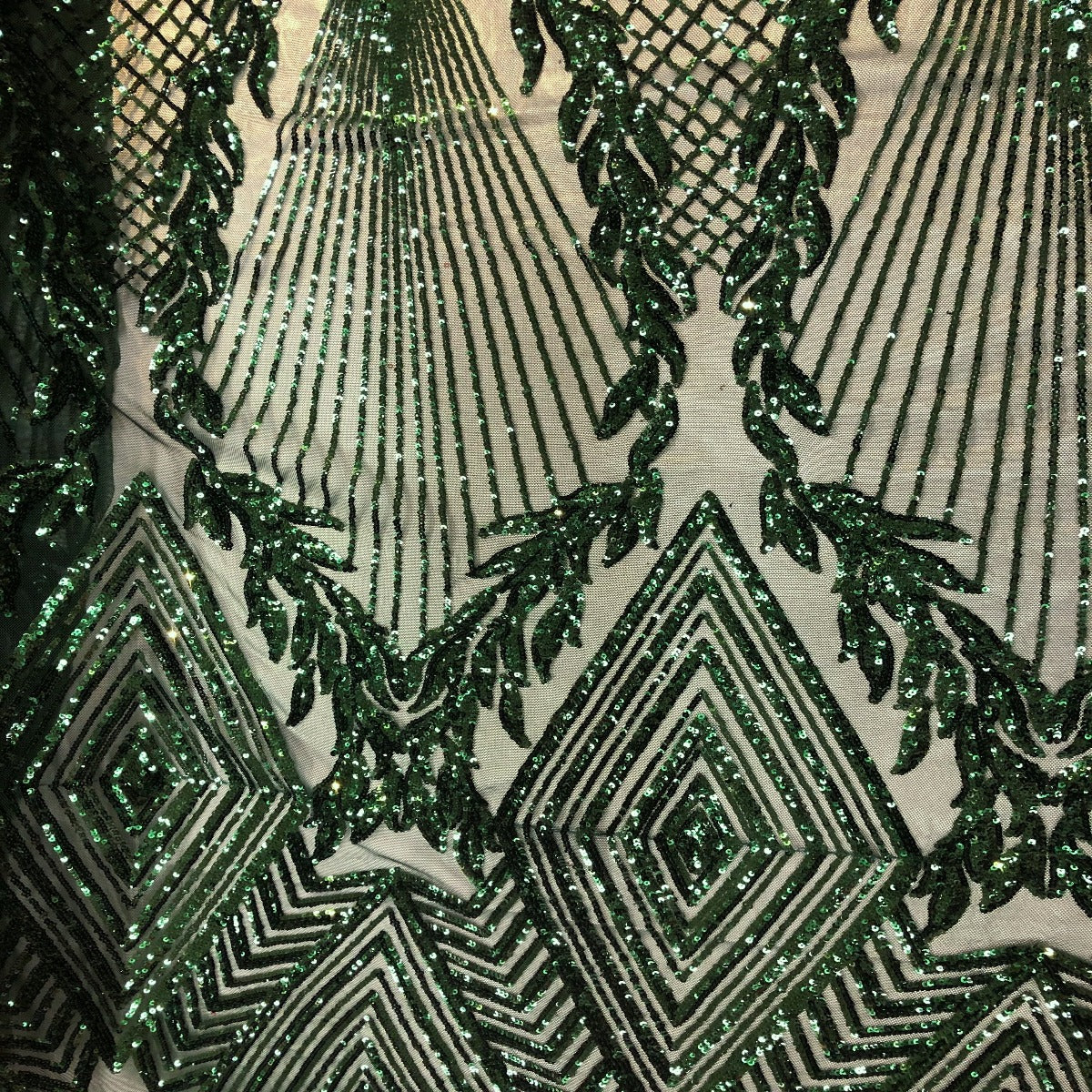 Alpica Geometric Stretch Sequins Fabric