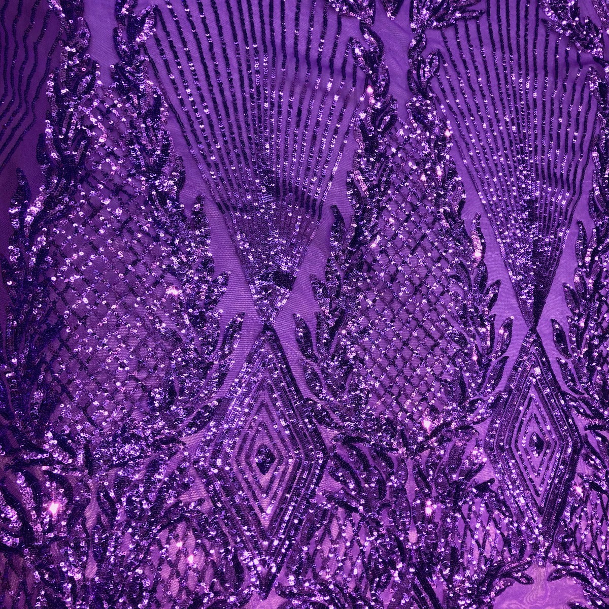 Alpica Geometric Stretch Sequins Fabric