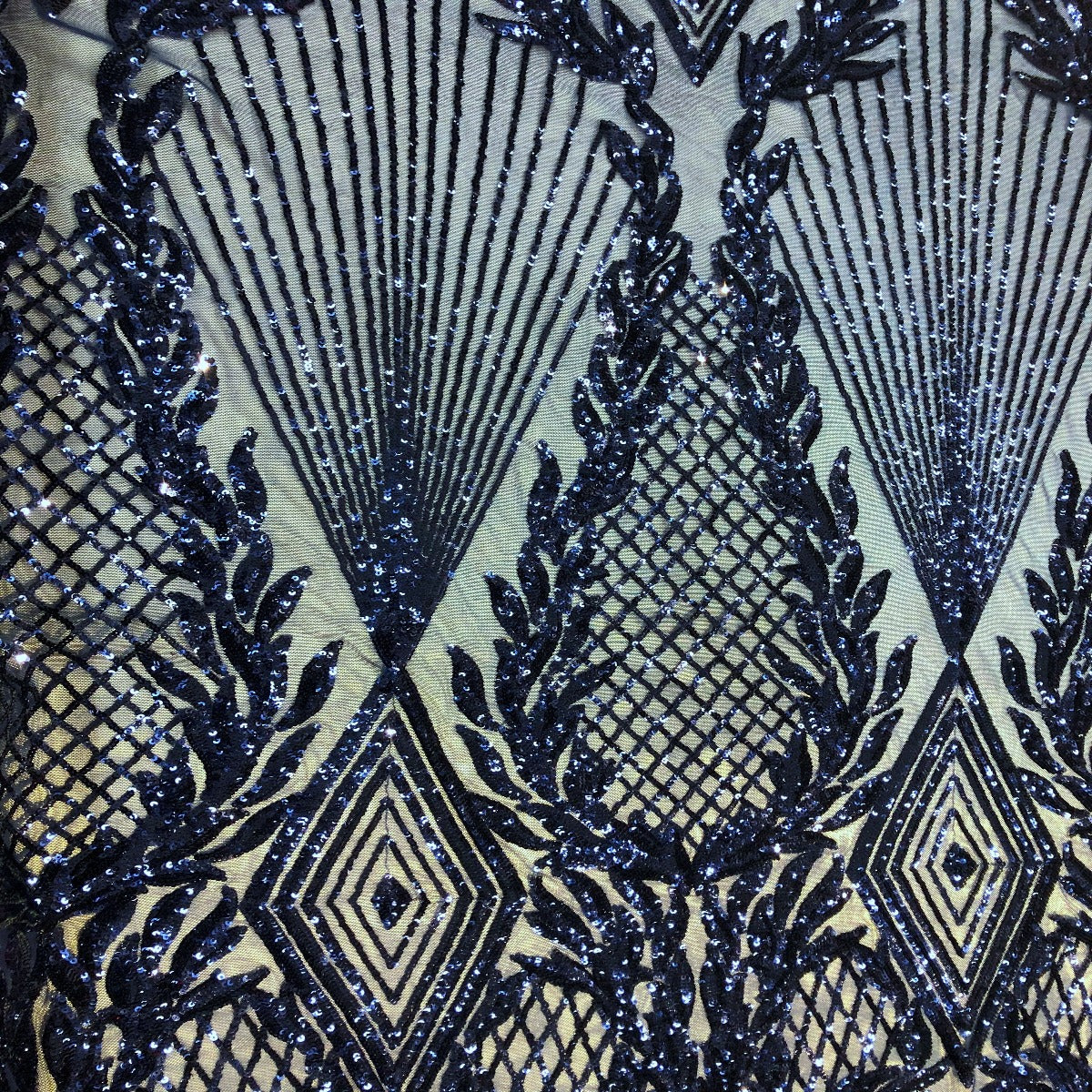 Alpica Geometric Stretch Sequins Fabric