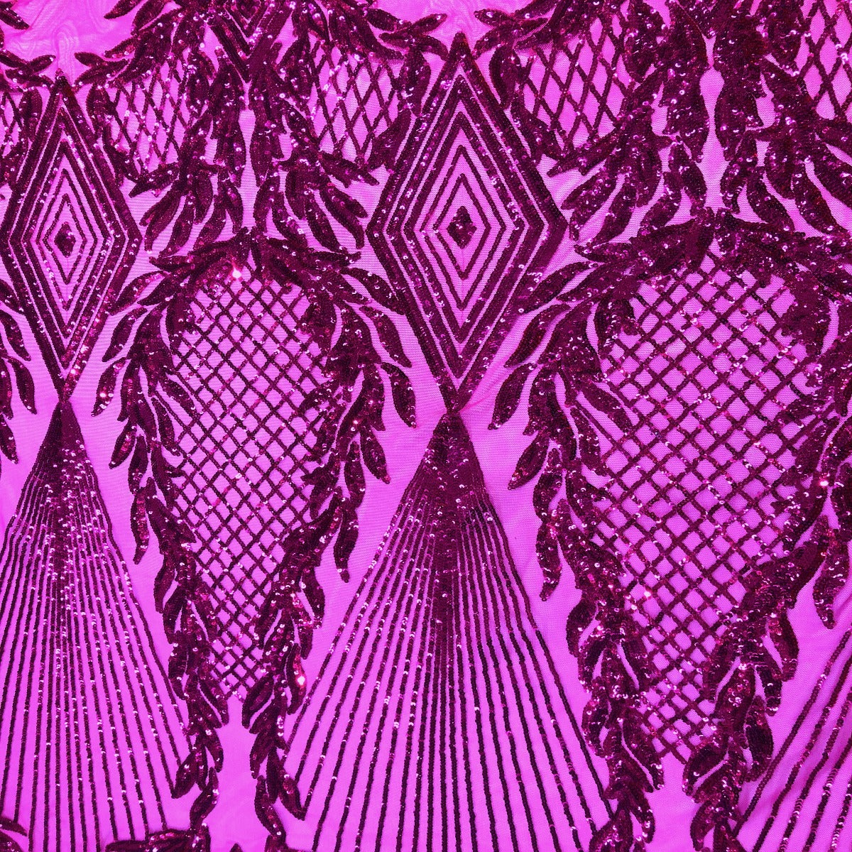Alpica Geometric Stretch Sequins Fabric