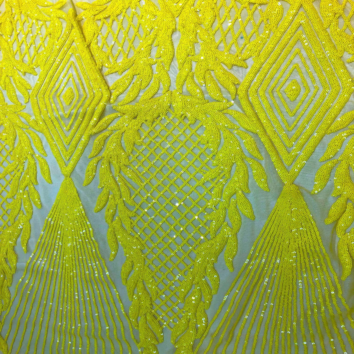 Alpica Geometric Stretch Sequins Fabric