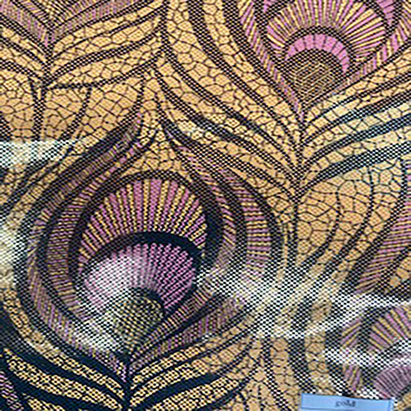 Elite Peacock Magic Eye 4-Way Flex Nylon Tricot Fabric| Spandex Palace