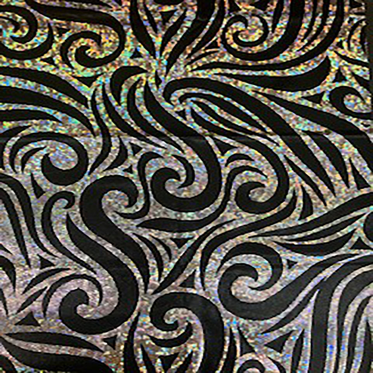 Stellar 4-Way Paisley Foggy Foil Nylon Spandex Fabric | Spandex Palace