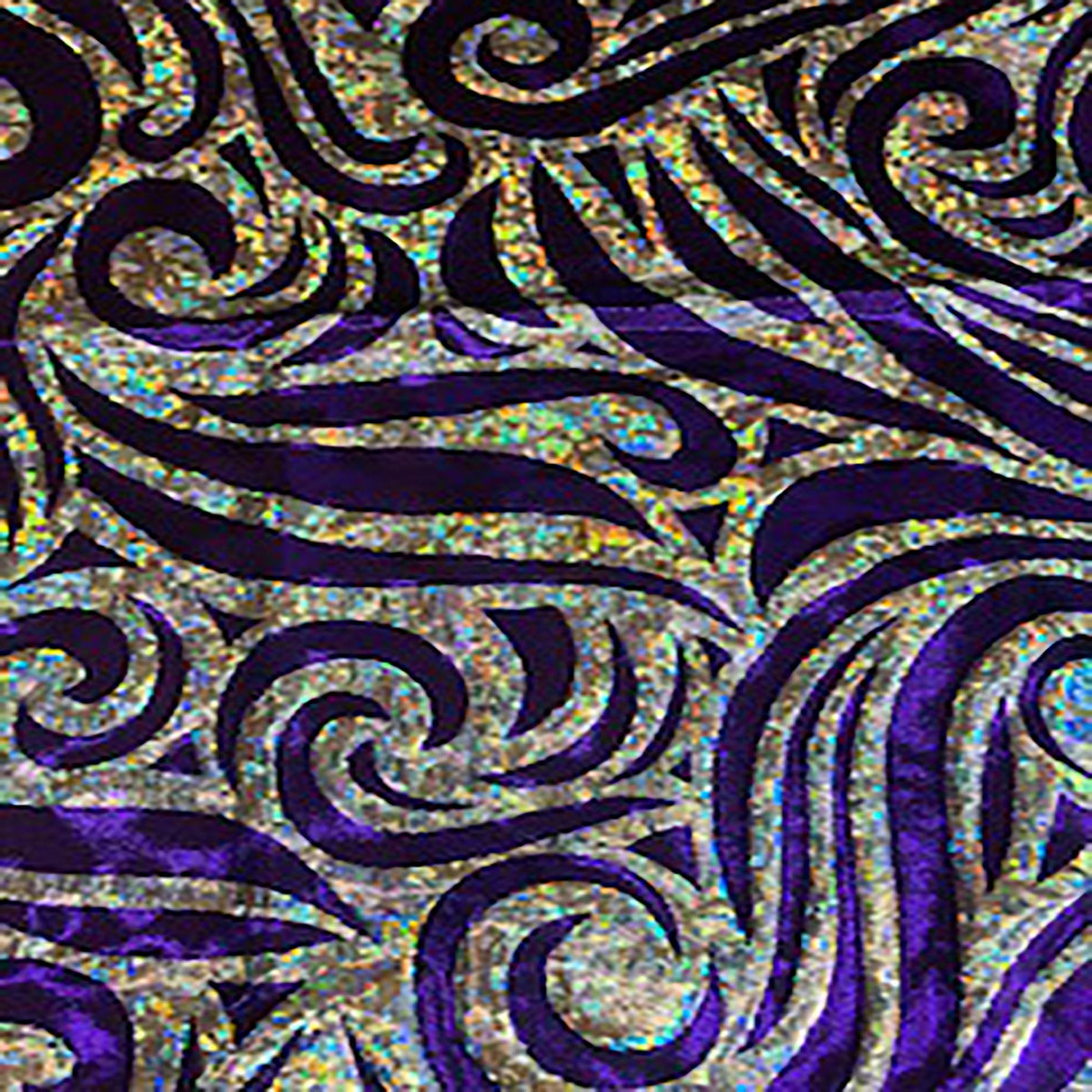 Stellar 4-Way Paisley Foggy Foil Nylon Spandex Fabric | Spandex Palace