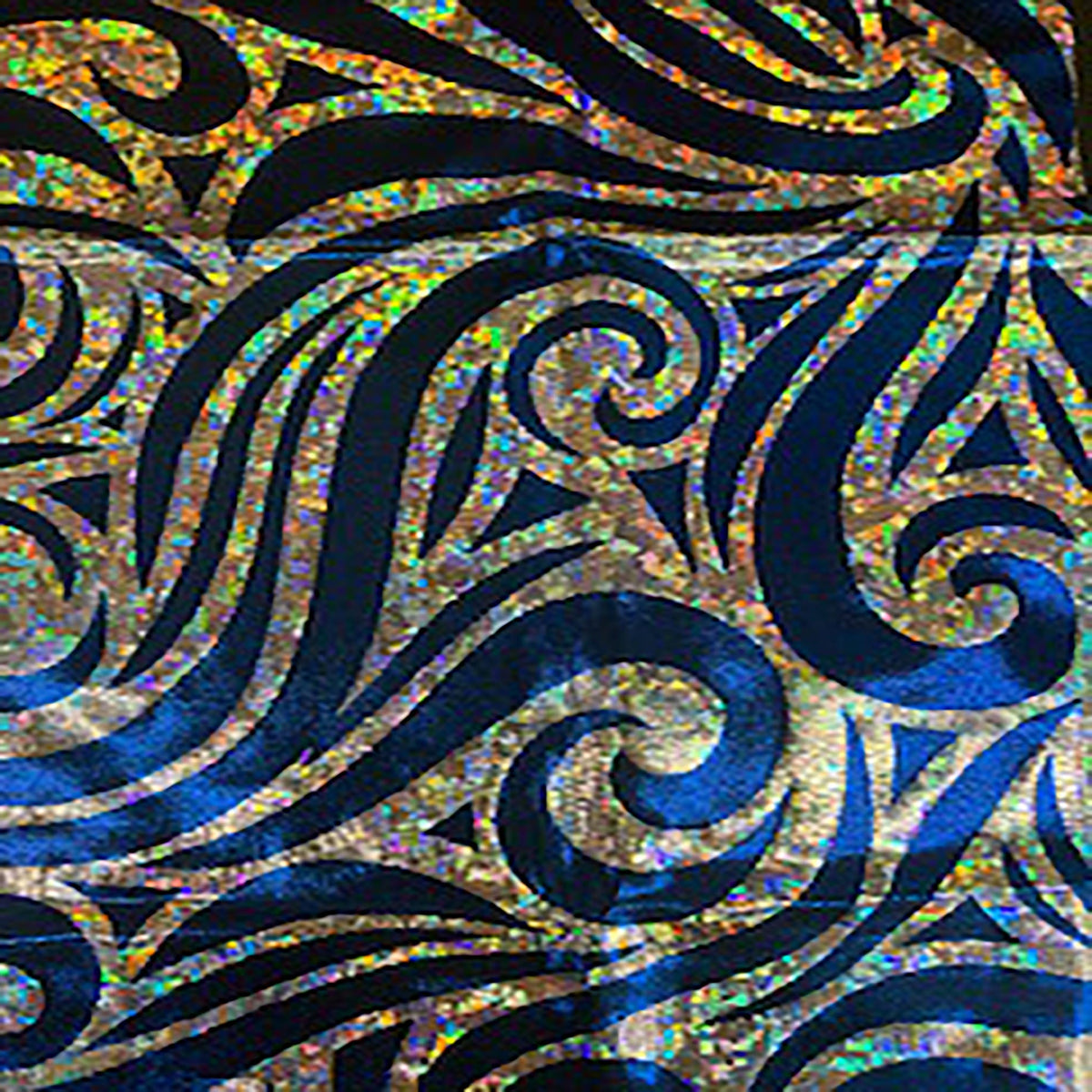 Stellar 4-Way Paisley Foggy Foil Nylon Spandex Fabric | Spandex Palace