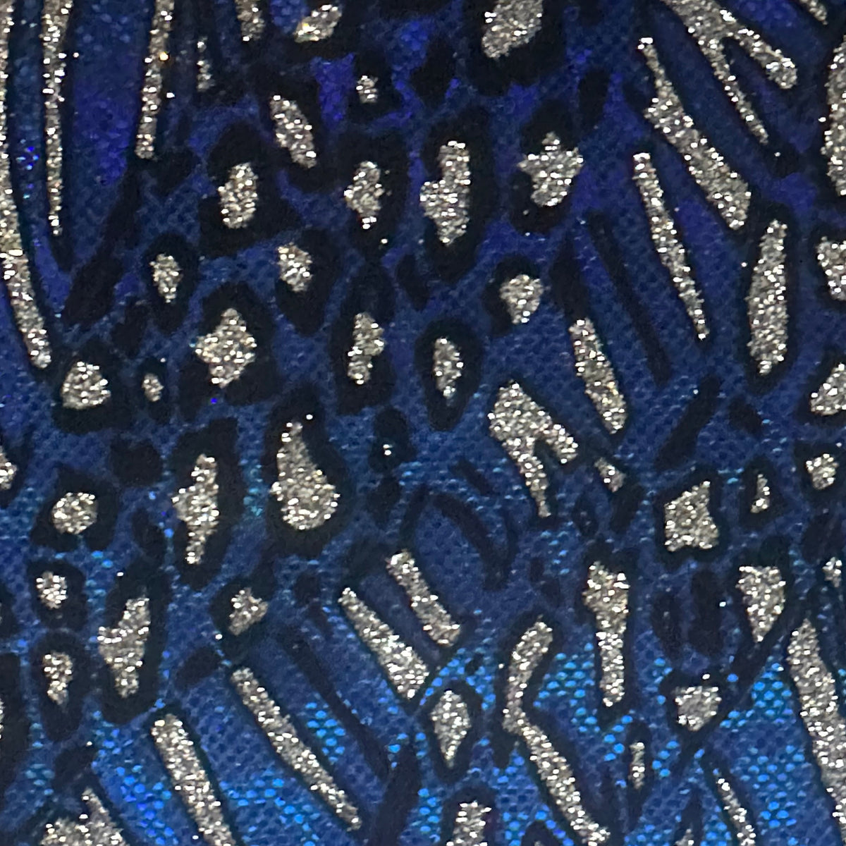 Cheetah Flocking Glitters 4-Way Nylon Stretch Fabric | Spandex Palace