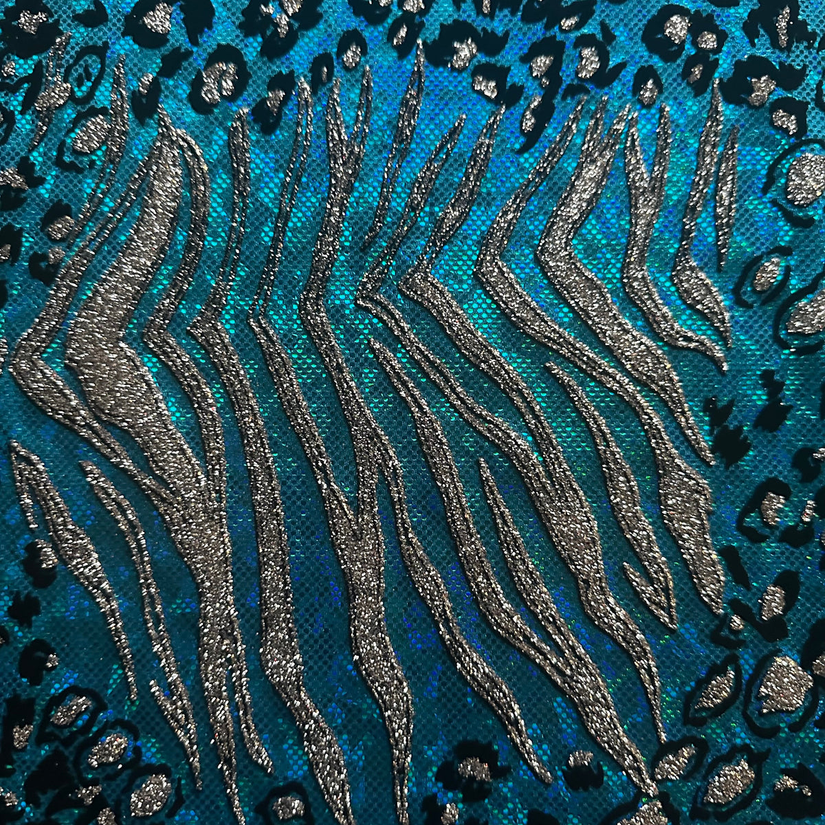 Safari Metallic Hologram Elegant Nylon Stretch Fabric | Spandex Palace