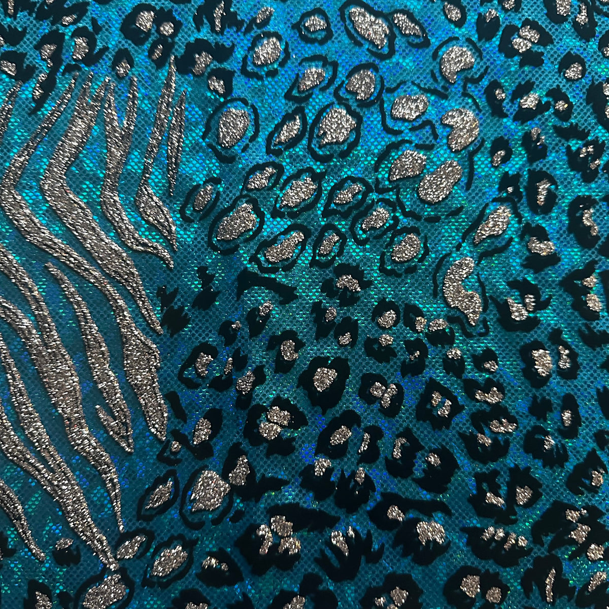 Safari Metallic Hologram Elegant Nylon Stretch Fabric | Spandex Palace