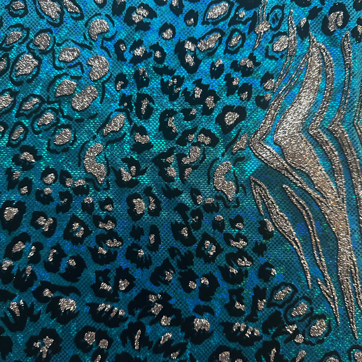Safari Metallic Hologram Elegant Nylon Stretch Fabric | Spandex Palace
