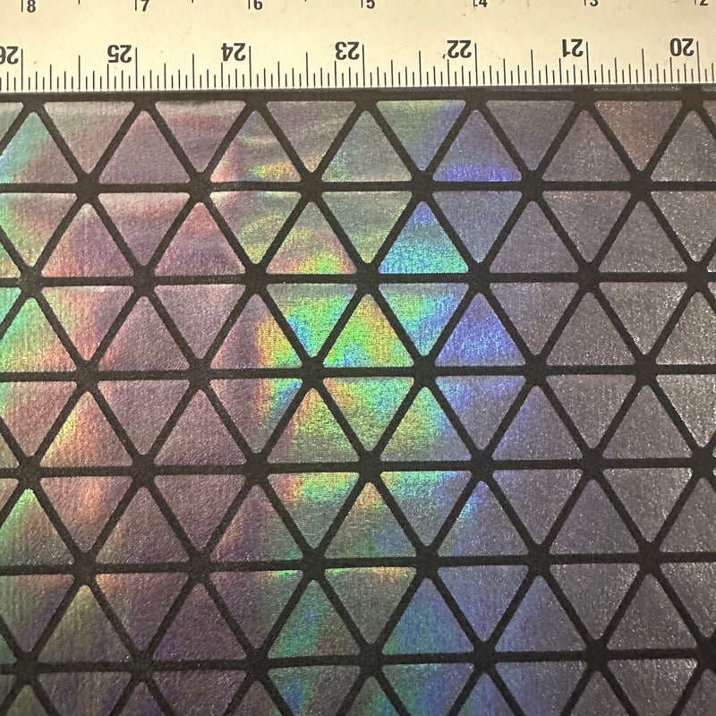 Nylon Spandex Triangle Hologram Tricot Stretch Fabric | Spandex Palace