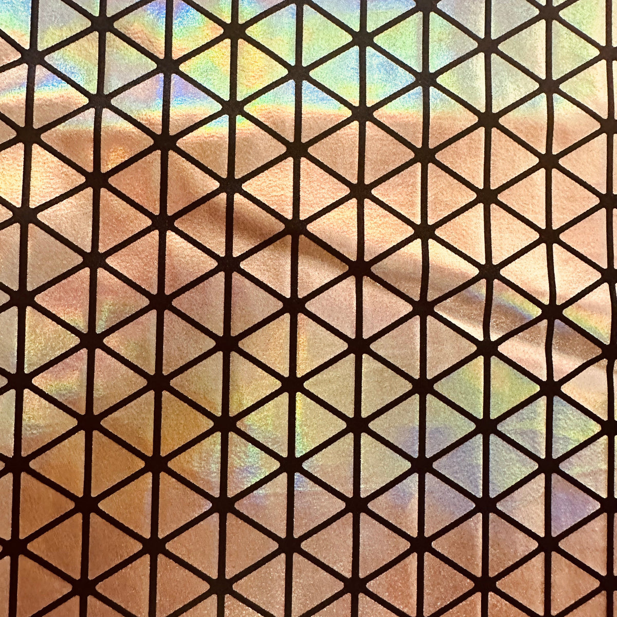 Nylon Spandex Triangle Hologram Tricot Stretch Fabric | Spandex Palace