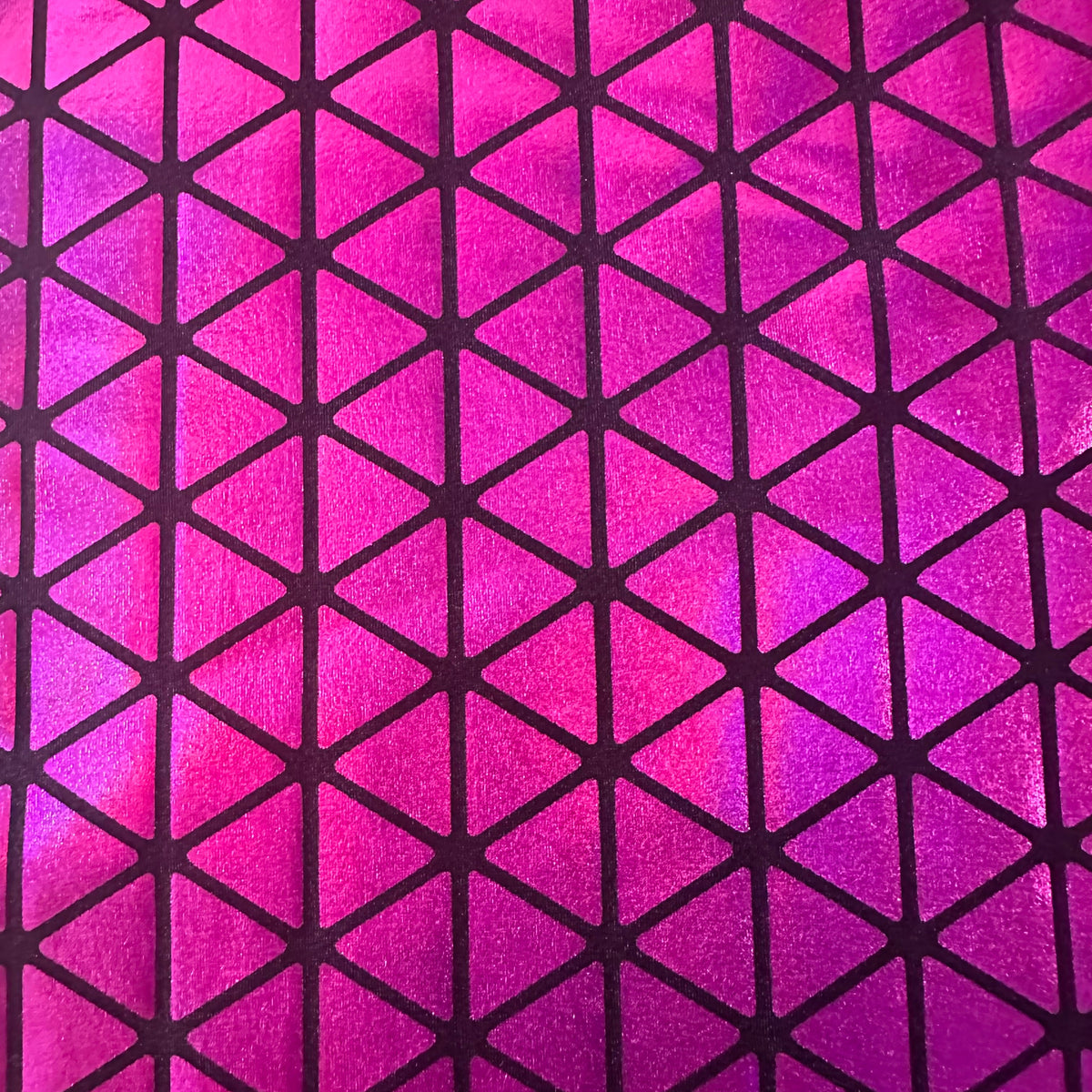 Nylon Spandex Triangle Hologram Tricot Stretch Fabric | Spandex Palace