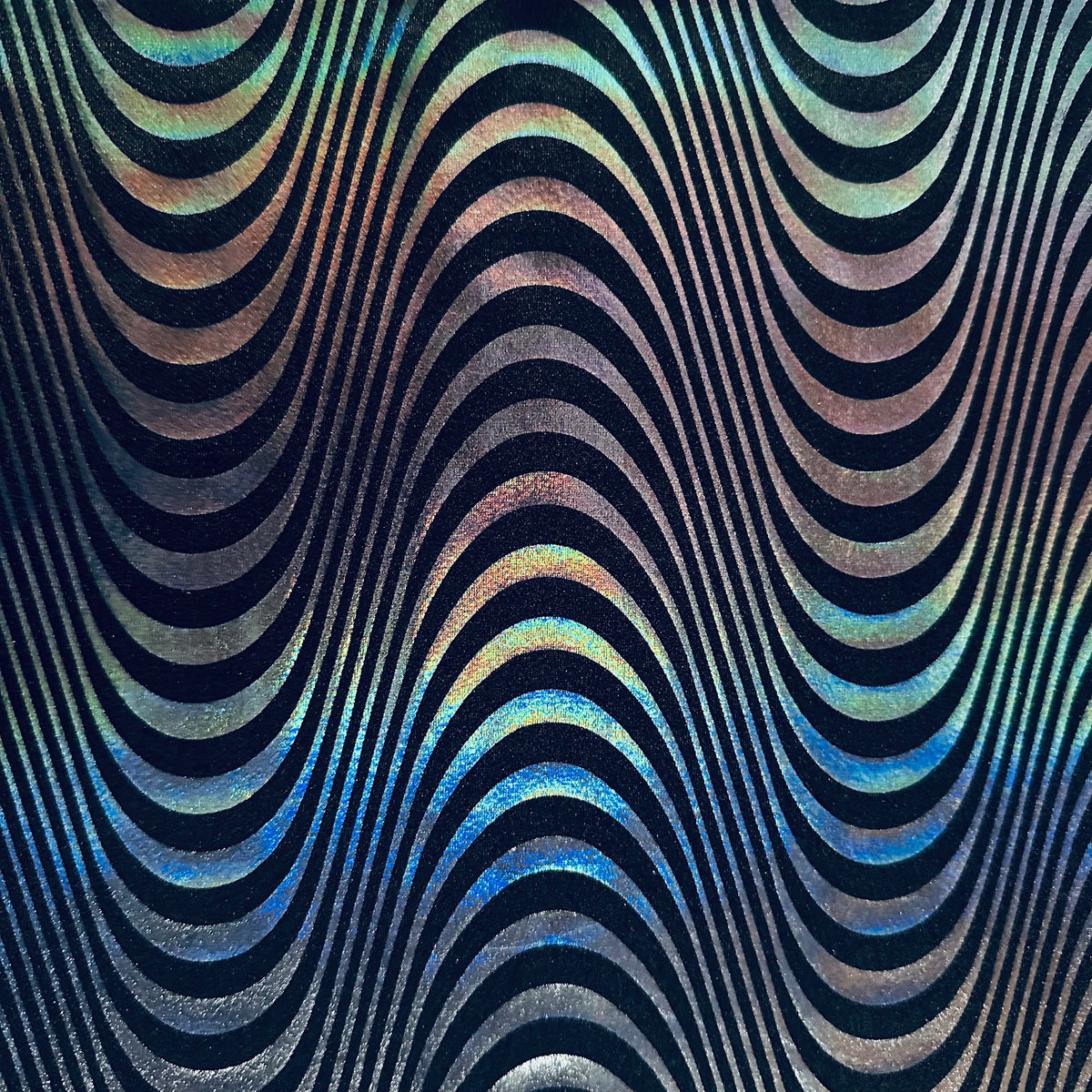 Wave 4-Way Tricot Fluid Hologram Nylon Stretch Fabric | Spandex Palace