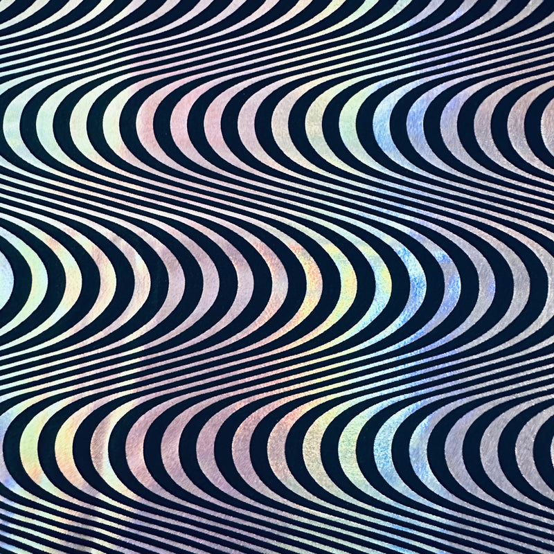 Wave 4-Way Tricot Fluid Hologram Nylon Stretch Fabric | Spandex Palace