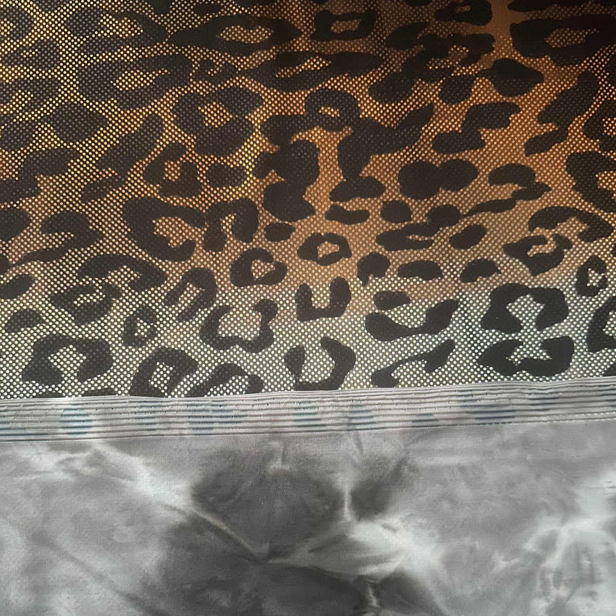 Leopard 4-Way Stretch Tie Dye Hologram Polyester Fabric|Spandex Palace
