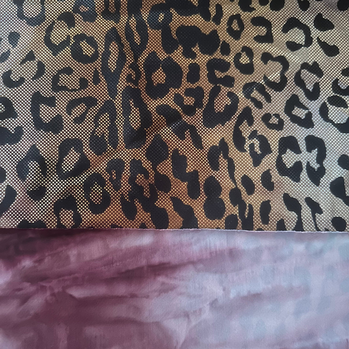 Leopard 4-Way Stretch Tie Dye Hologram Polyester Fabric|Spandex Palace