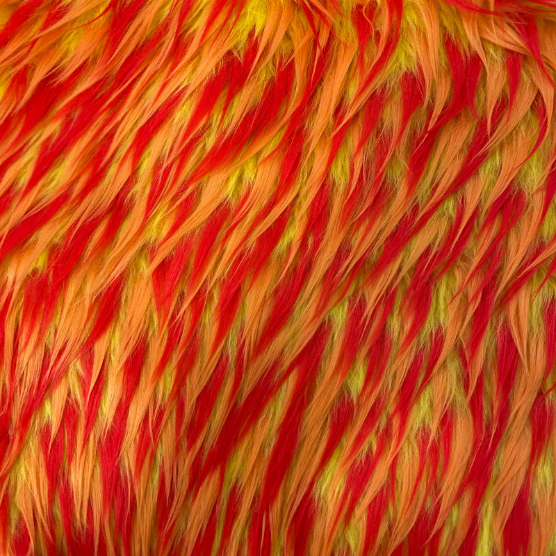 Three Spike Shaggy Faux Fur Fabric