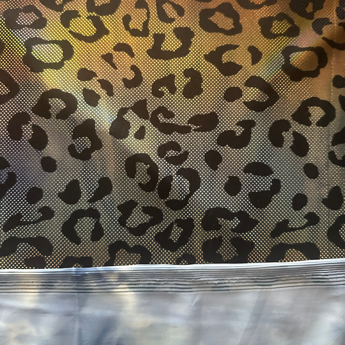 Leopard 4-Way Stretch Tie Dye Hologram Polyester Fabric|Spandex Palace