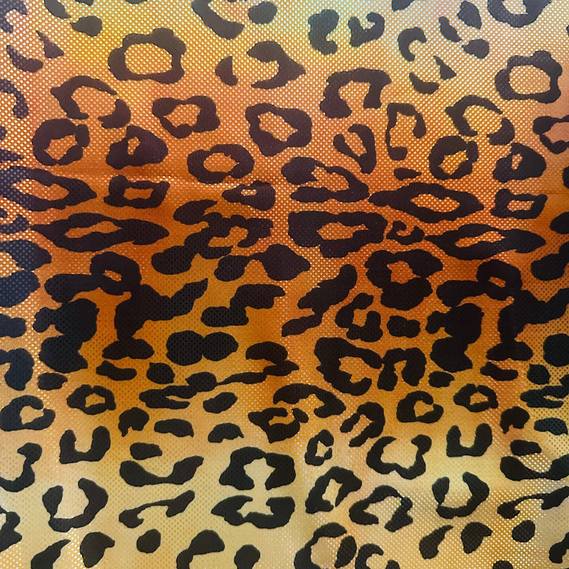 Leopard 4-Way Stretch Tie Dye Hologram Polyester Fabric|Spandex Palace