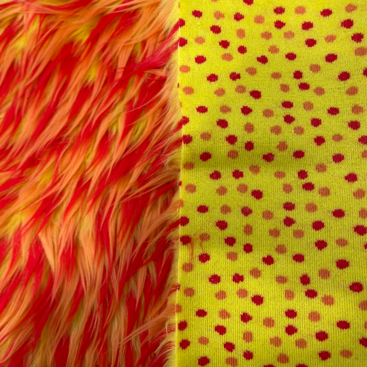 Three Spike Shaggy Faux Fur Fabric