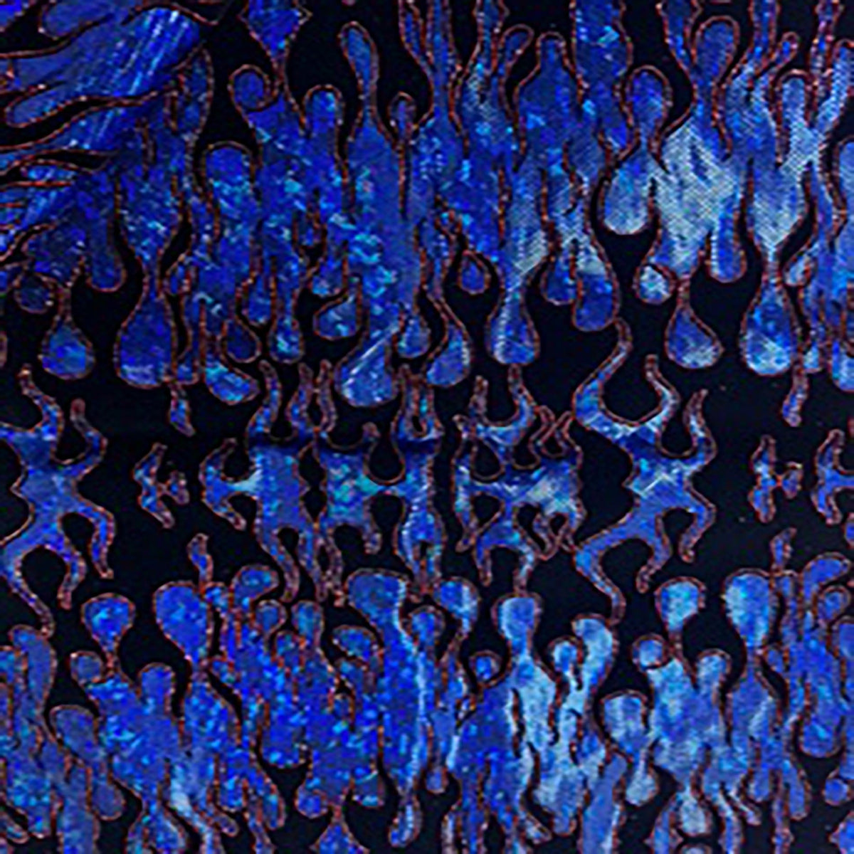 Holographic Fire Foil Print Nylon Spandex Fabric | Spandex Palace