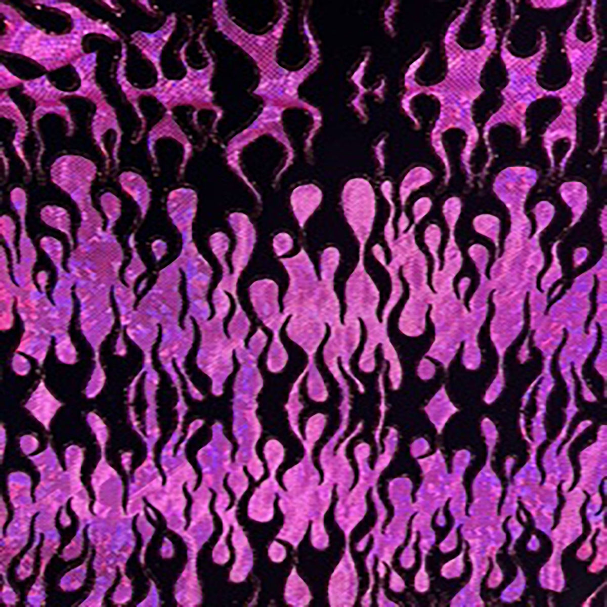 Holographic Fire Foil Print Nylon Spandex Fabric | Spandex Palace