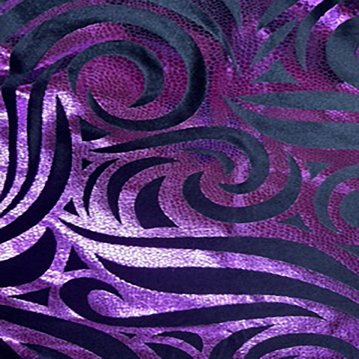 Paisley Snake Foil Velvet Flex Poly Spandex Fabric | Spandex palace