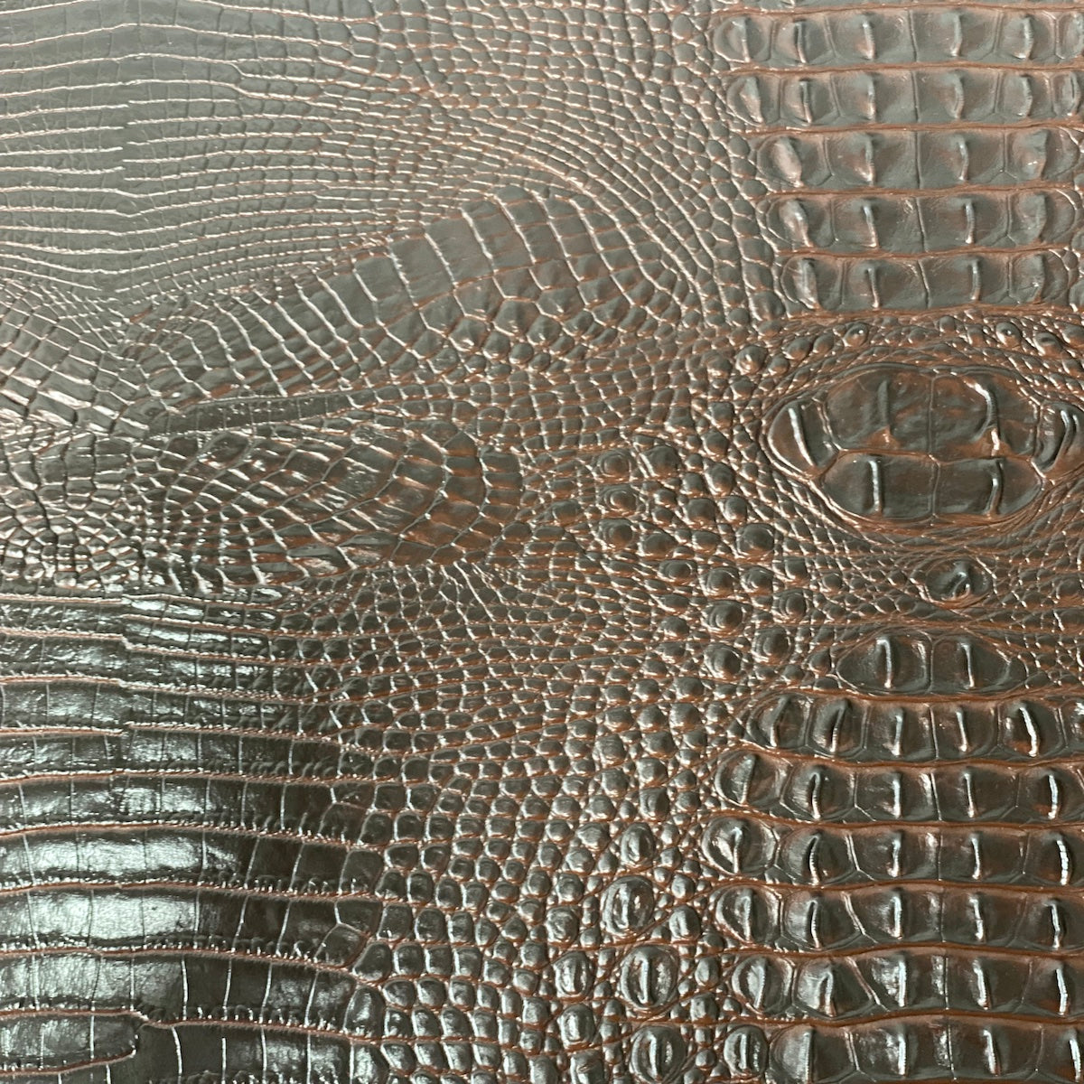 Amazon 3D Embossed Gator Faux Leather Vinyl Fabric
