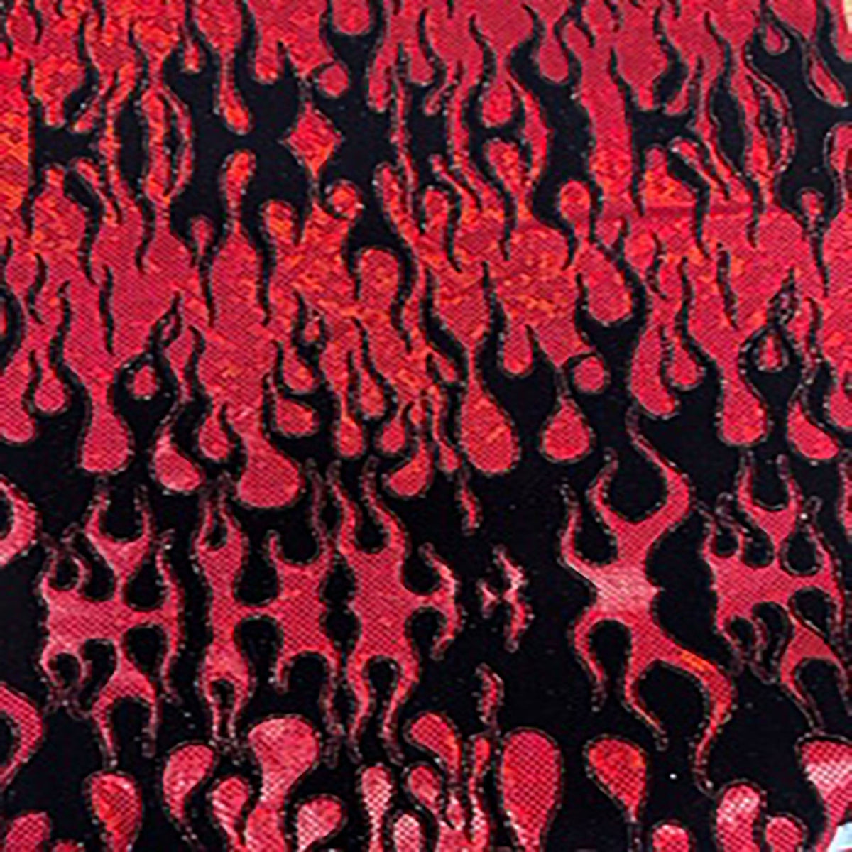 Holographic Fire Foil Print Nylon Spandex Fabric | Spandex Palace