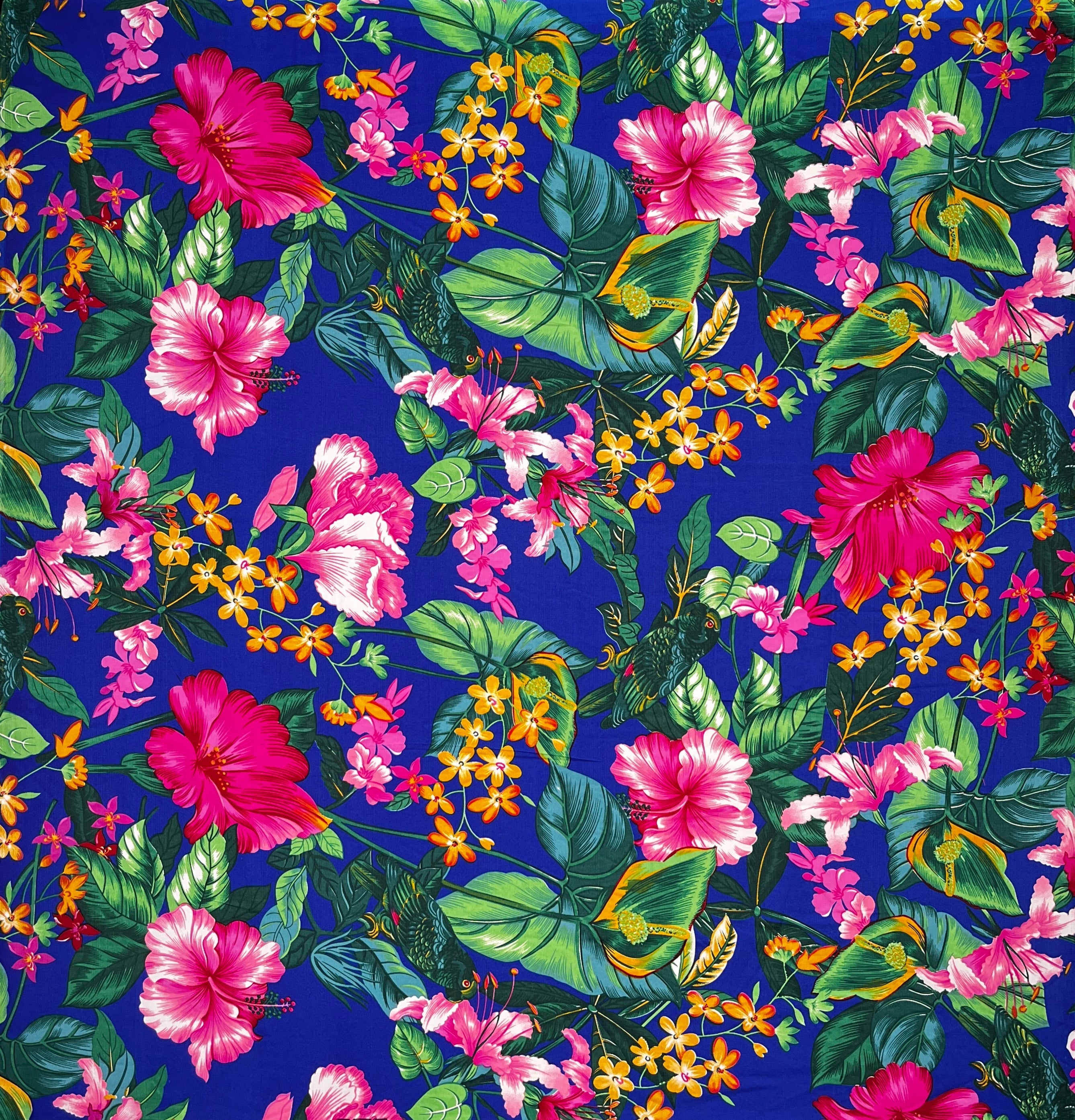 Tropical Garden Peacksin Fabric | Islands Fabric