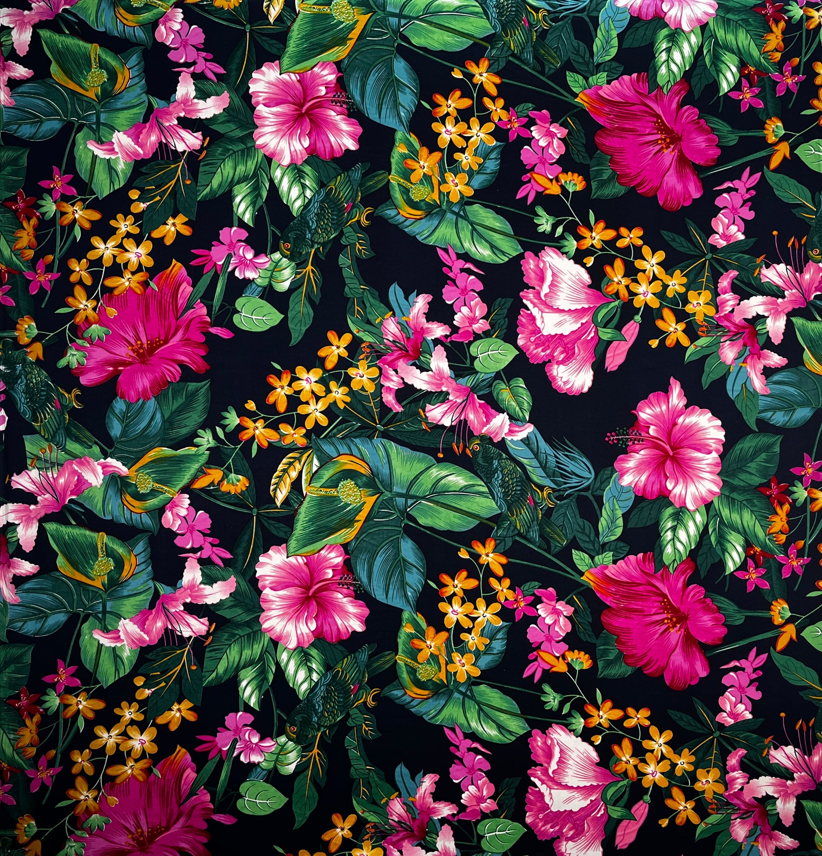Tropical Garden Peacksin Fabric | Islands Fabric