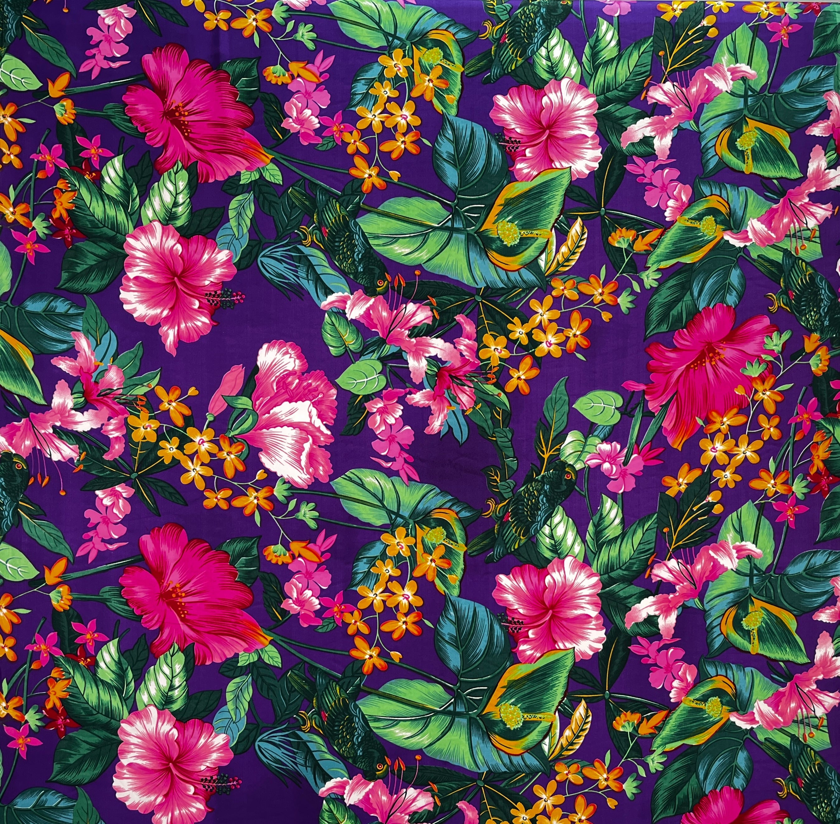 Tropical Garden Peacksin Fabric | Islands Fabric