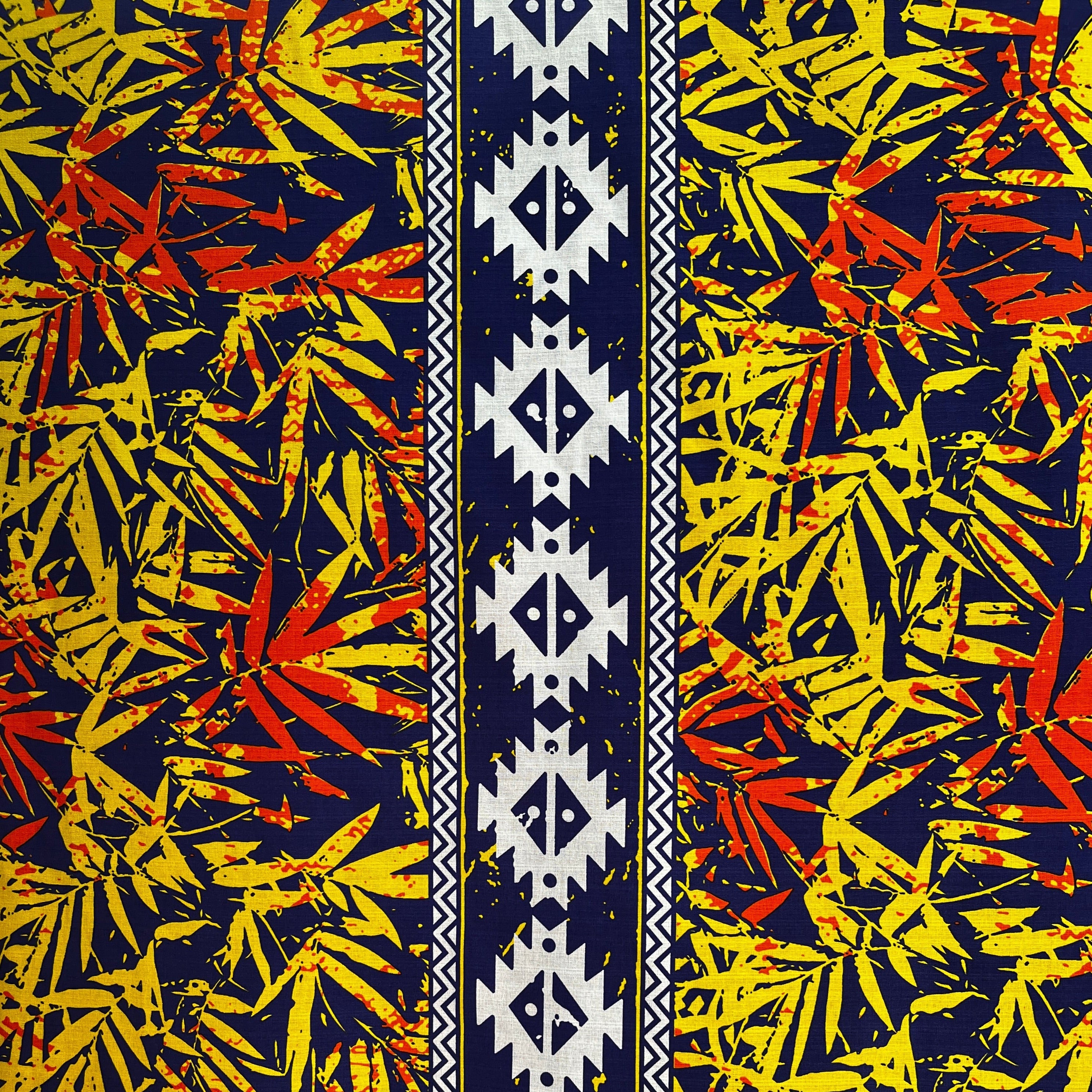 Areca Plam Tree Leaves Light Barkcloth Fabric | Islands Fabric