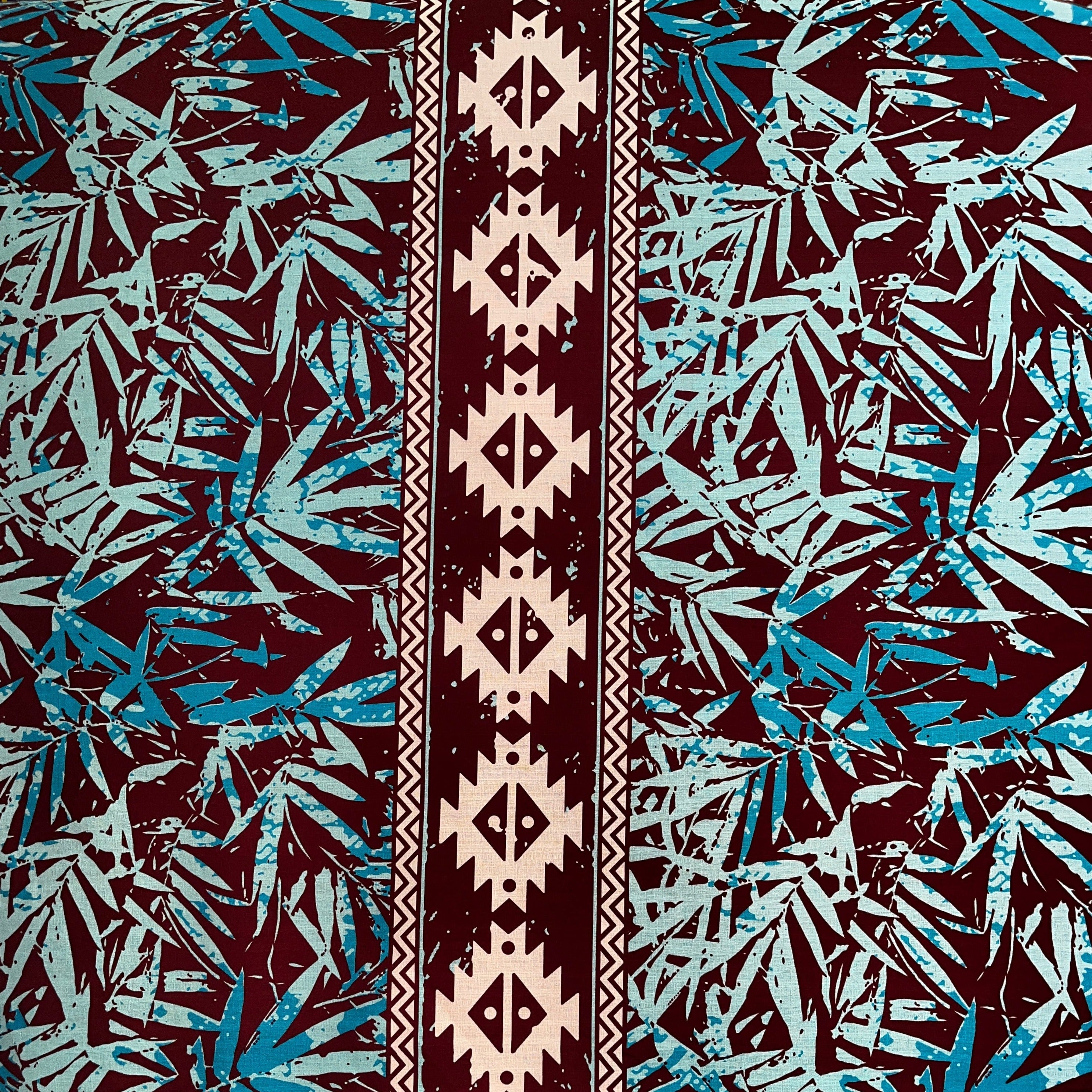 Areca Plam Tree Leaves Light Barkcloth Fabric | Islands Fabric