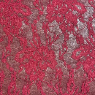 2-Way Stretch Elegant Floral Lace Poly Spandex Fabric | Spandex Palace