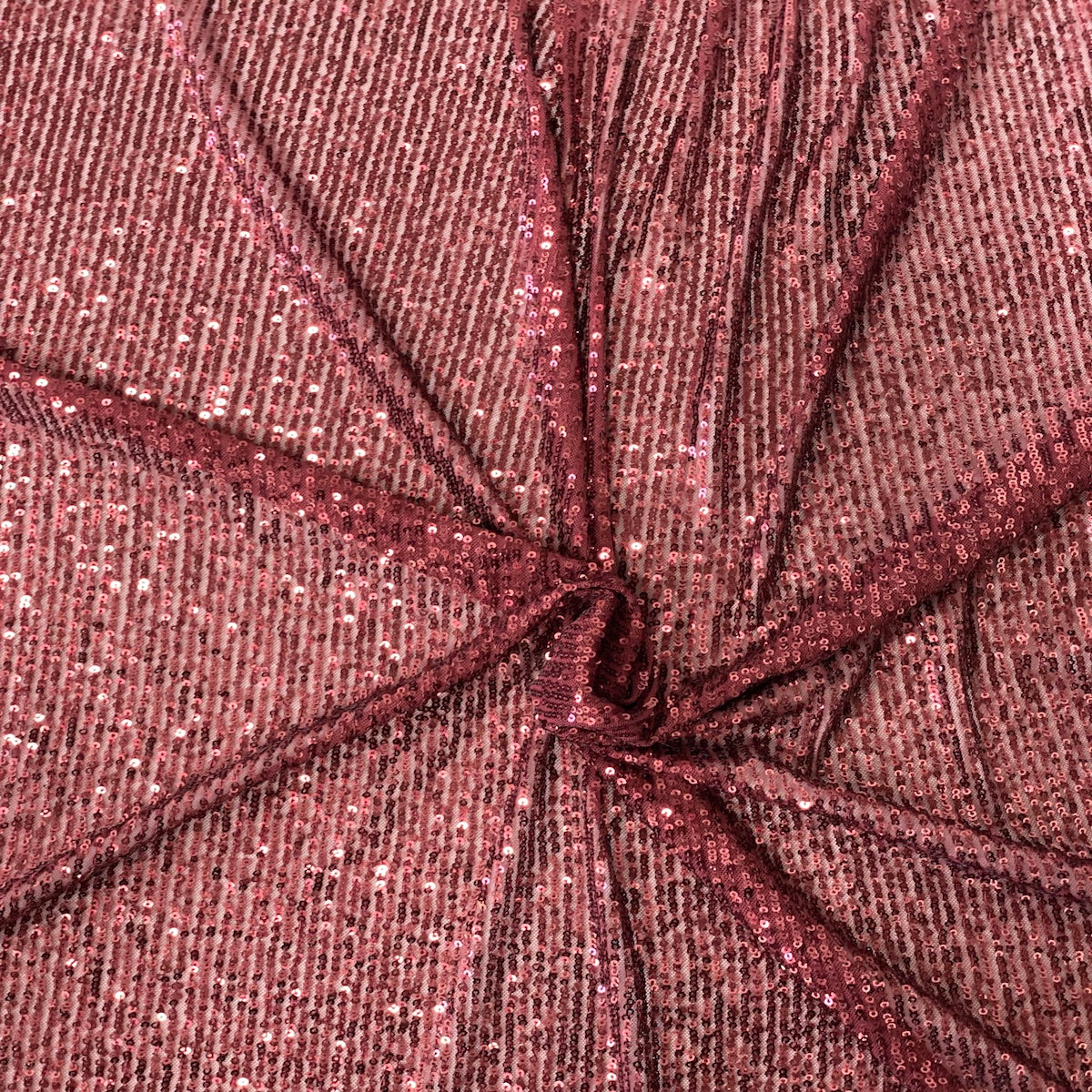 Mille Stripe Stretch Sequins Fabric
