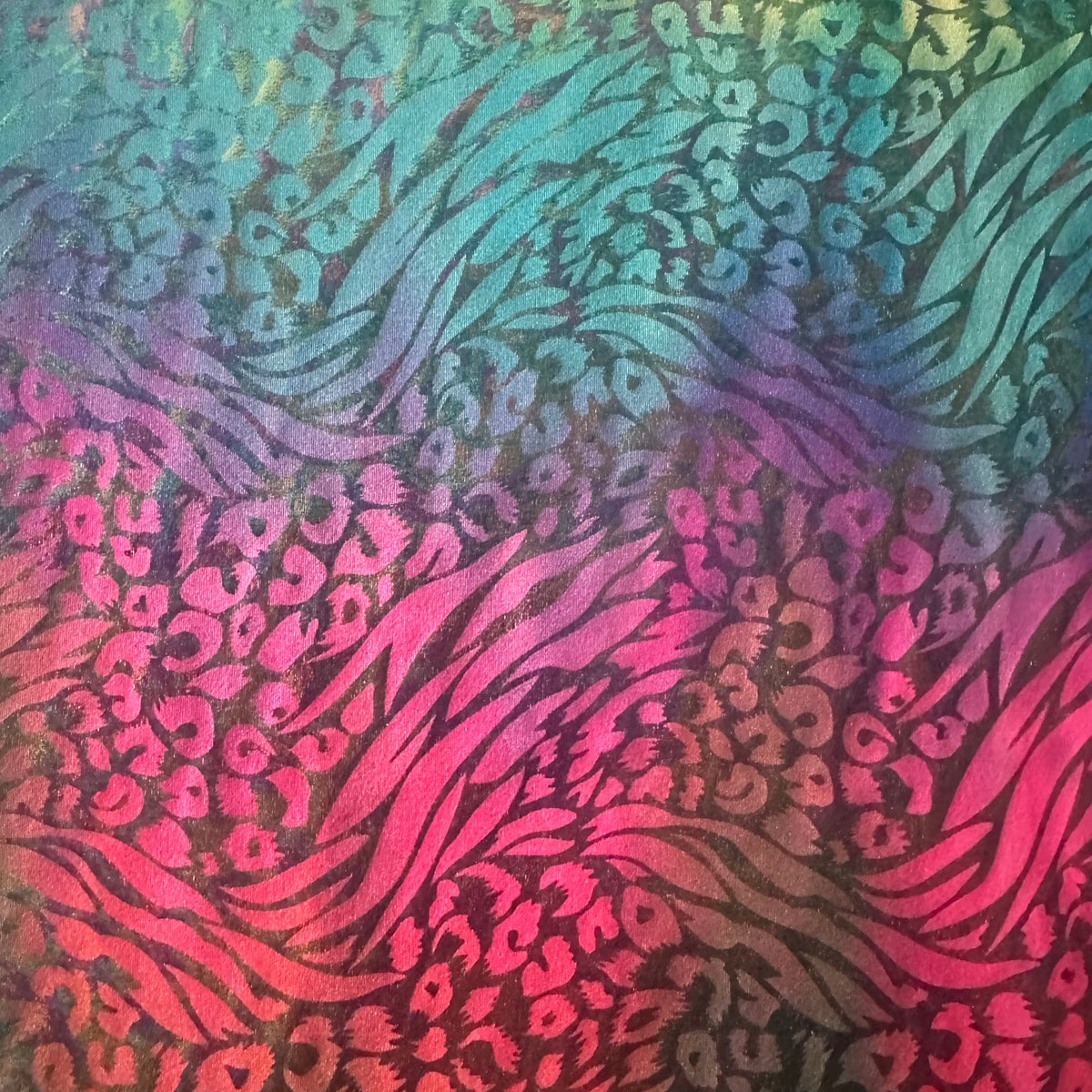 Animal Tie Dye 3D Foil 4-Way Nylon Stretch Fabric | Spandex Palace
