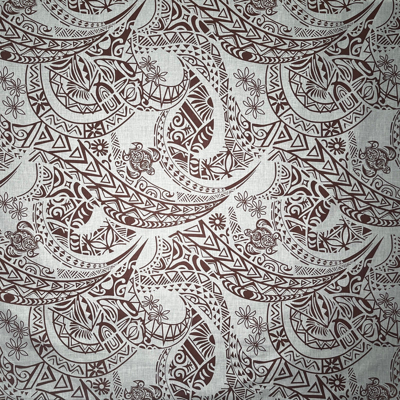 Tribal Tattoo w/Turtles Fabric Chambray (Denim Look) | Islands Fabric