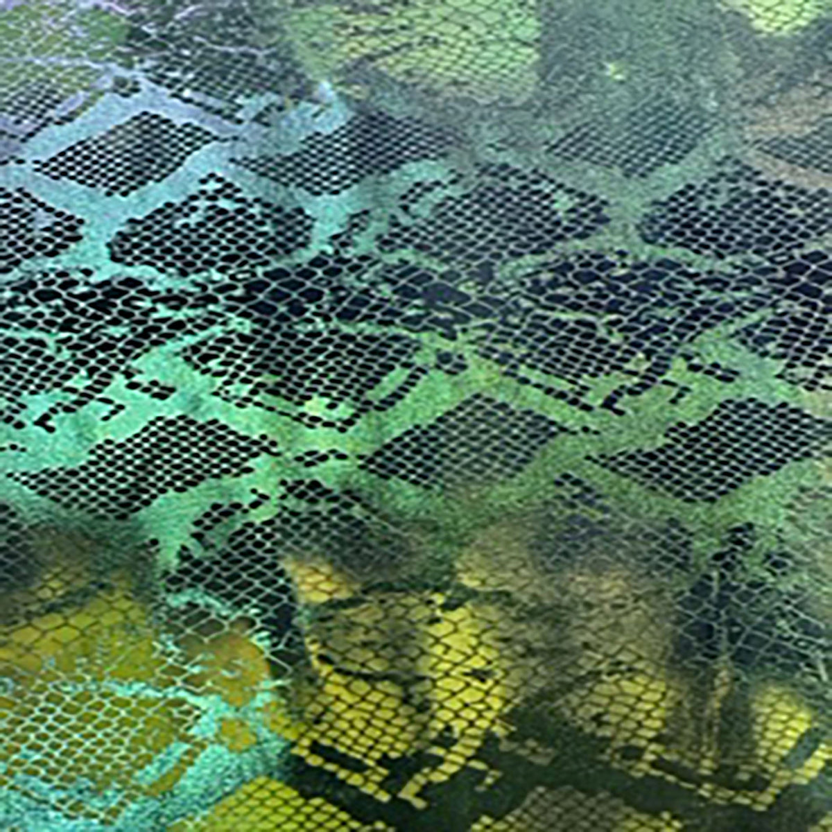 Snake Tie-Dye Foil 4-Way Flex Nylon Fabric | Spandex Palace