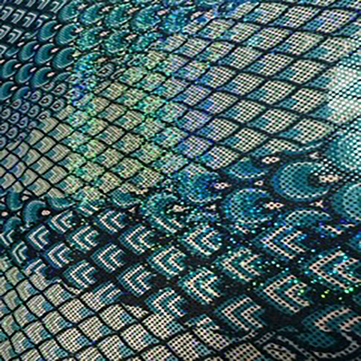 Abstract Mermaid Holo 4-Way Flex Nylon Spandex Fabric | Spandex Palace