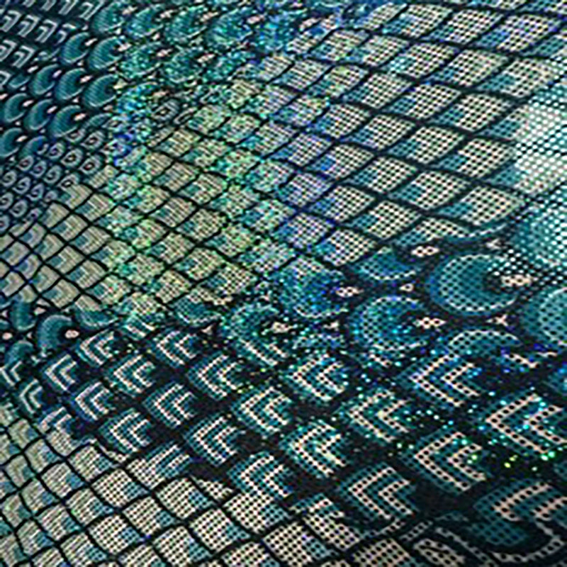 Abstract Mermaid Holo 4-Way Flex Nylon Spandex Fabric | Spandex Palace