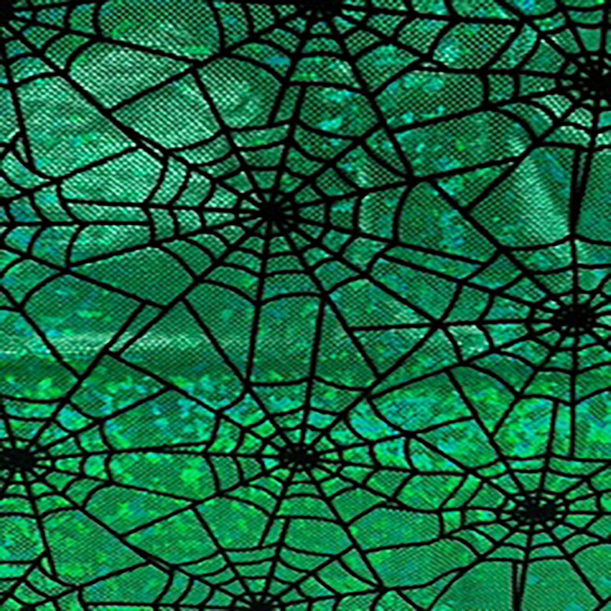 Spider Web Flocked Holo 4-Way Stretch Nylon Fabric| Spandex Palace