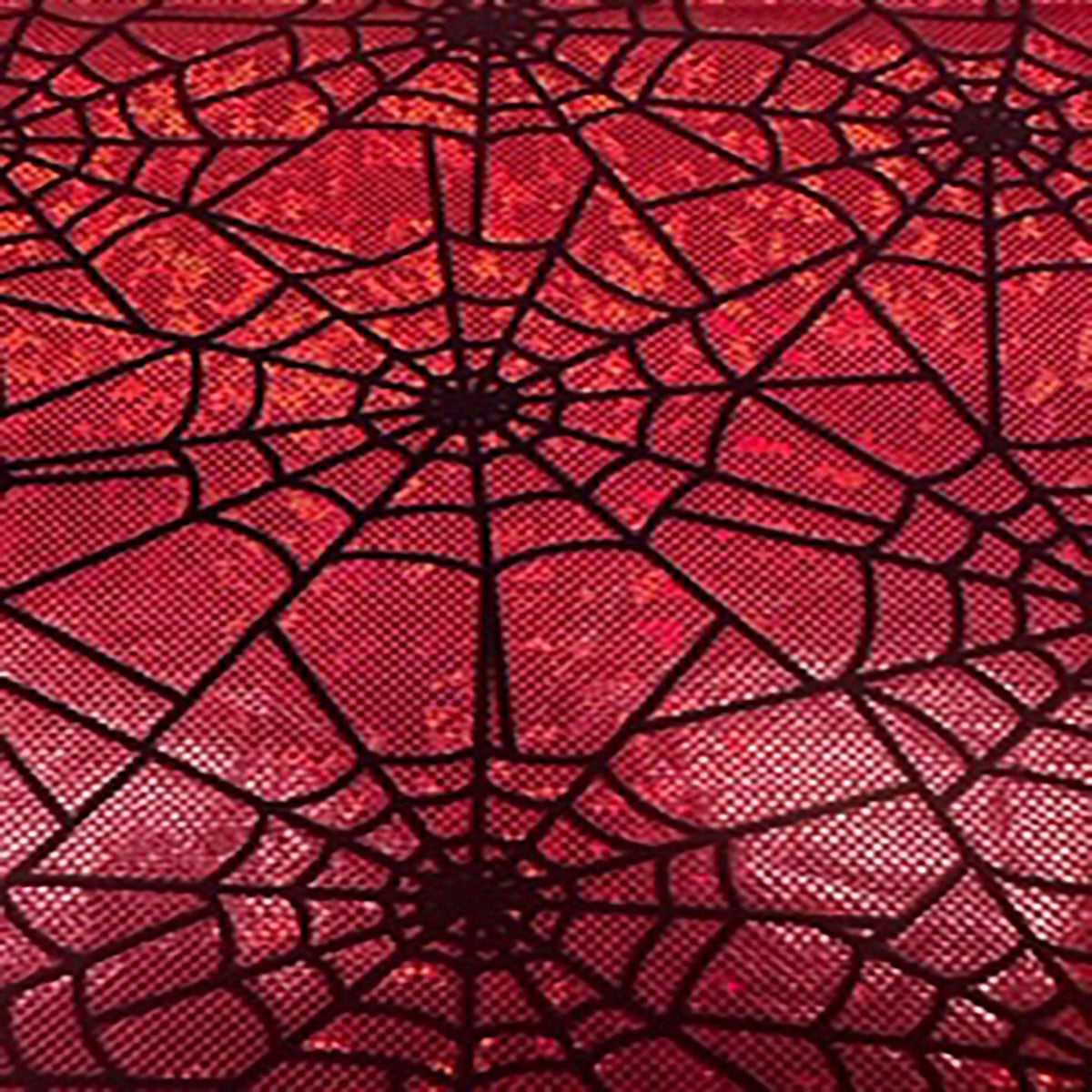 Spider Web Flocked Holo 4-Way Stretch Nylon Fabric| Spandex Palace