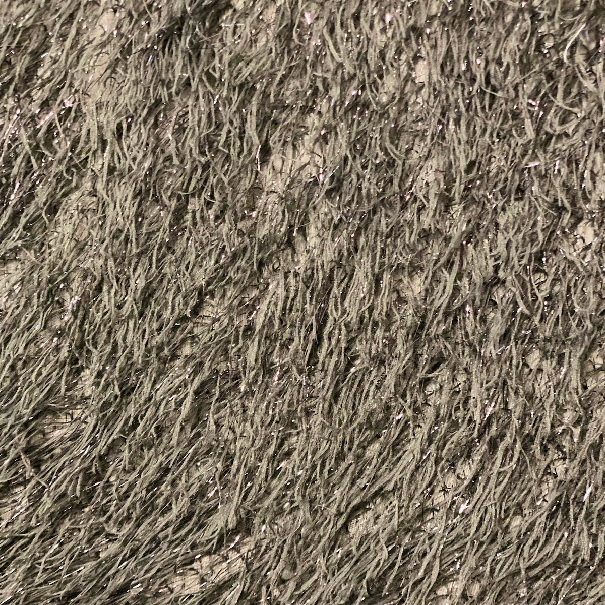Metallic Faux Fur Tinsel Ostrich Feather Fabric