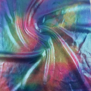 Radiant Tie-Dye Foil 4-Way Stretch Nylon Fabric | Spandex Palace