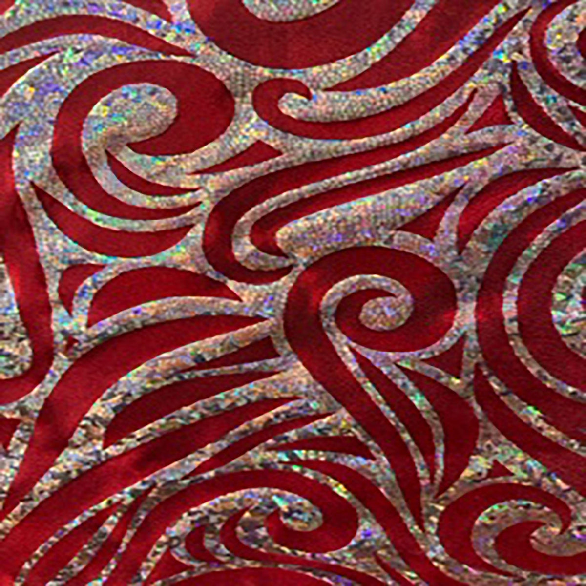 Stellar 4-Way Paisley Foggy Foil Nylon Spandex Fabric | Spandex Palace